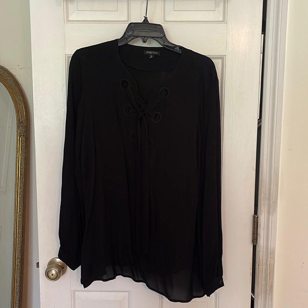 Black lace up top Etcetera 14
